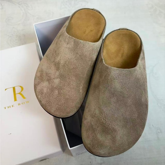 The Row Tan Suede Mules - Picture 1 of 8
